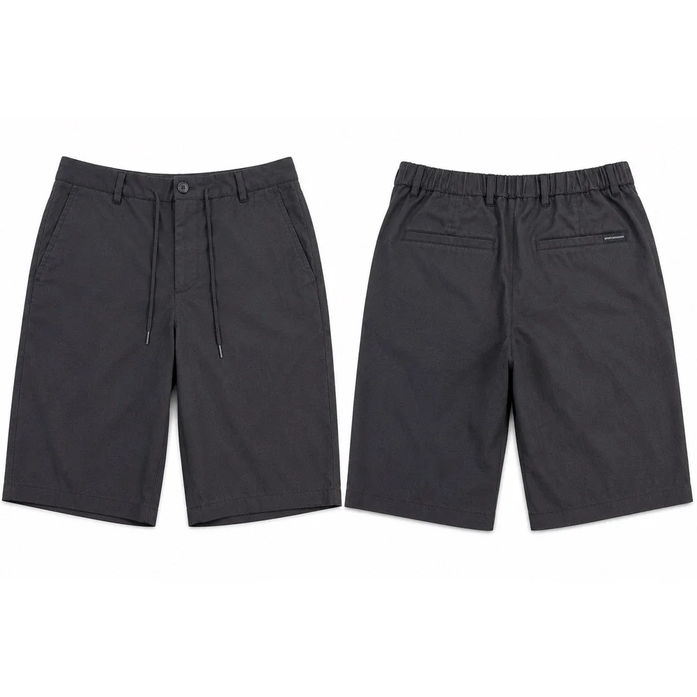 Scotch & Soda Shorts Mens 34 Black Chino Flat Front Stretch Inseam-7.5